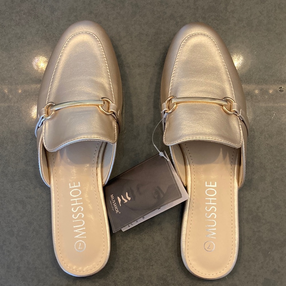 Brand New Champagne mules